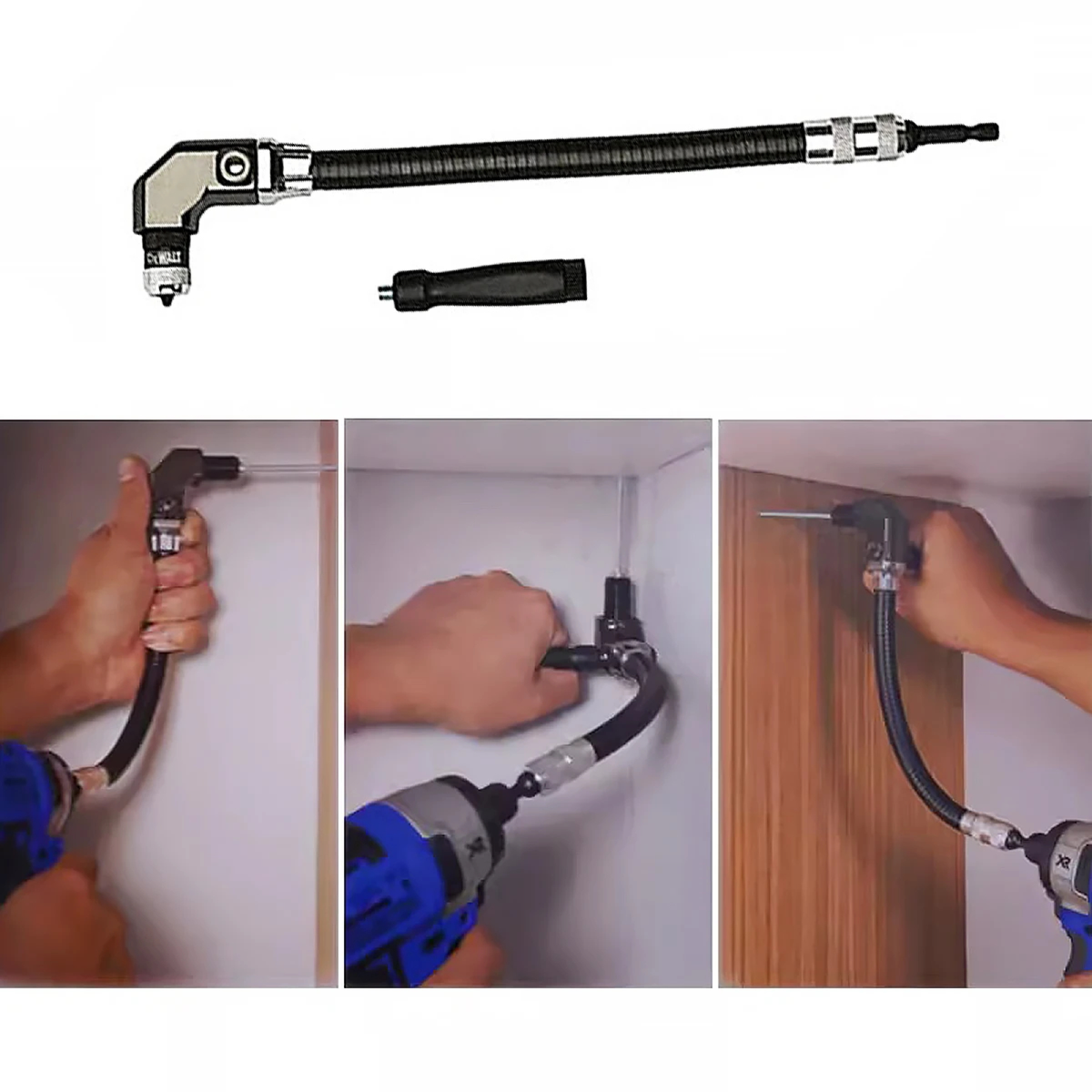 12-Inch Flexible Right-Angle Drill Attachment