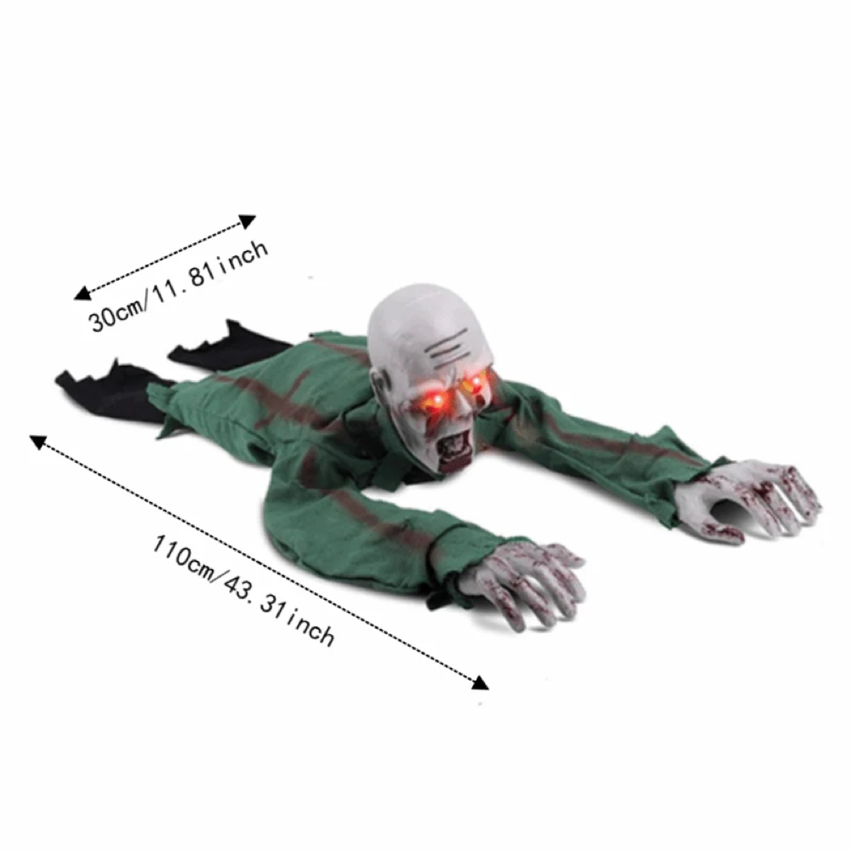 Animated Crawling Zombie – Sound Activated Halloween Prop