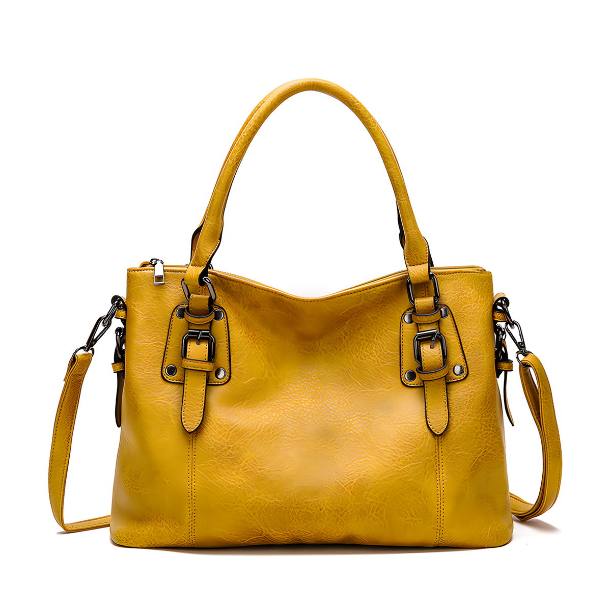 Structured Tote Bag with Crossbody Strap & Pouch
