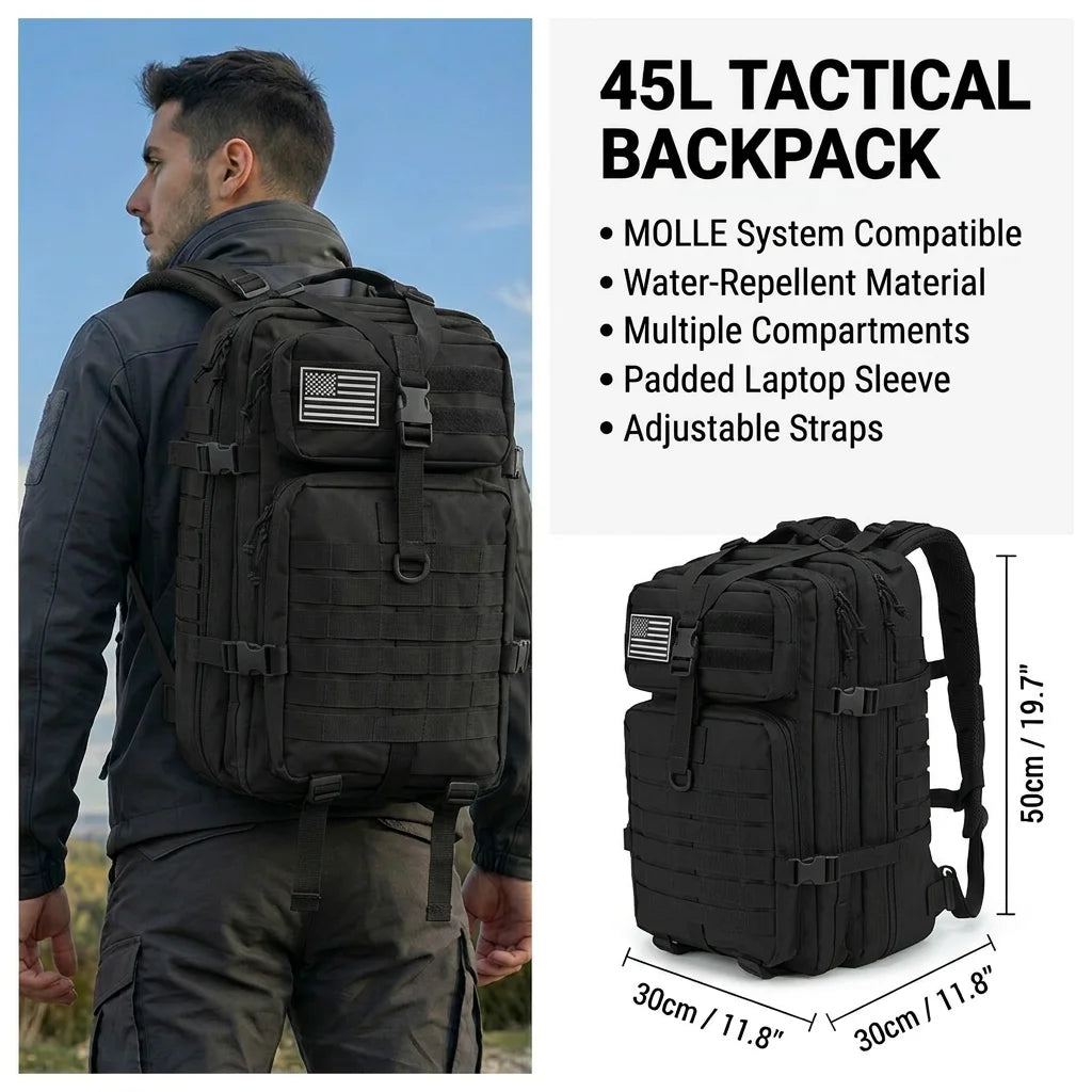 ReFire Gear 45L MOLLE Hiking Backpack