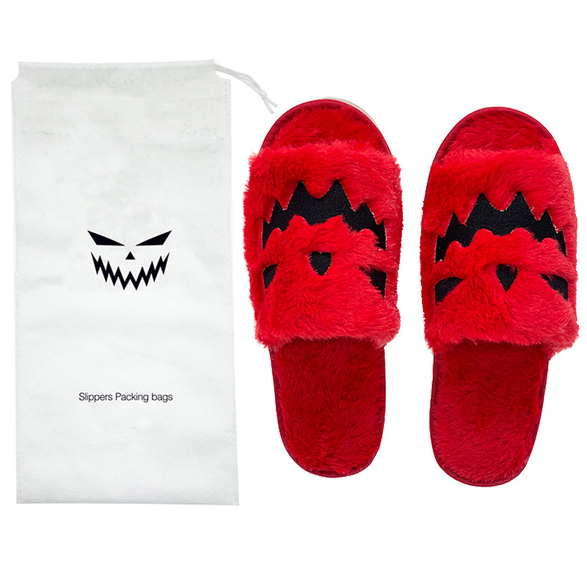 Cozy Pumpkin & Elk Plush Slippers