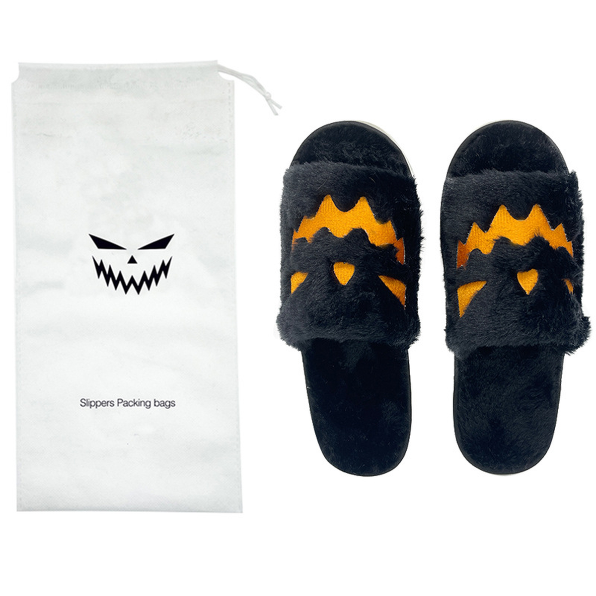 Cozy Pumpkin & Elk Plush Slippers