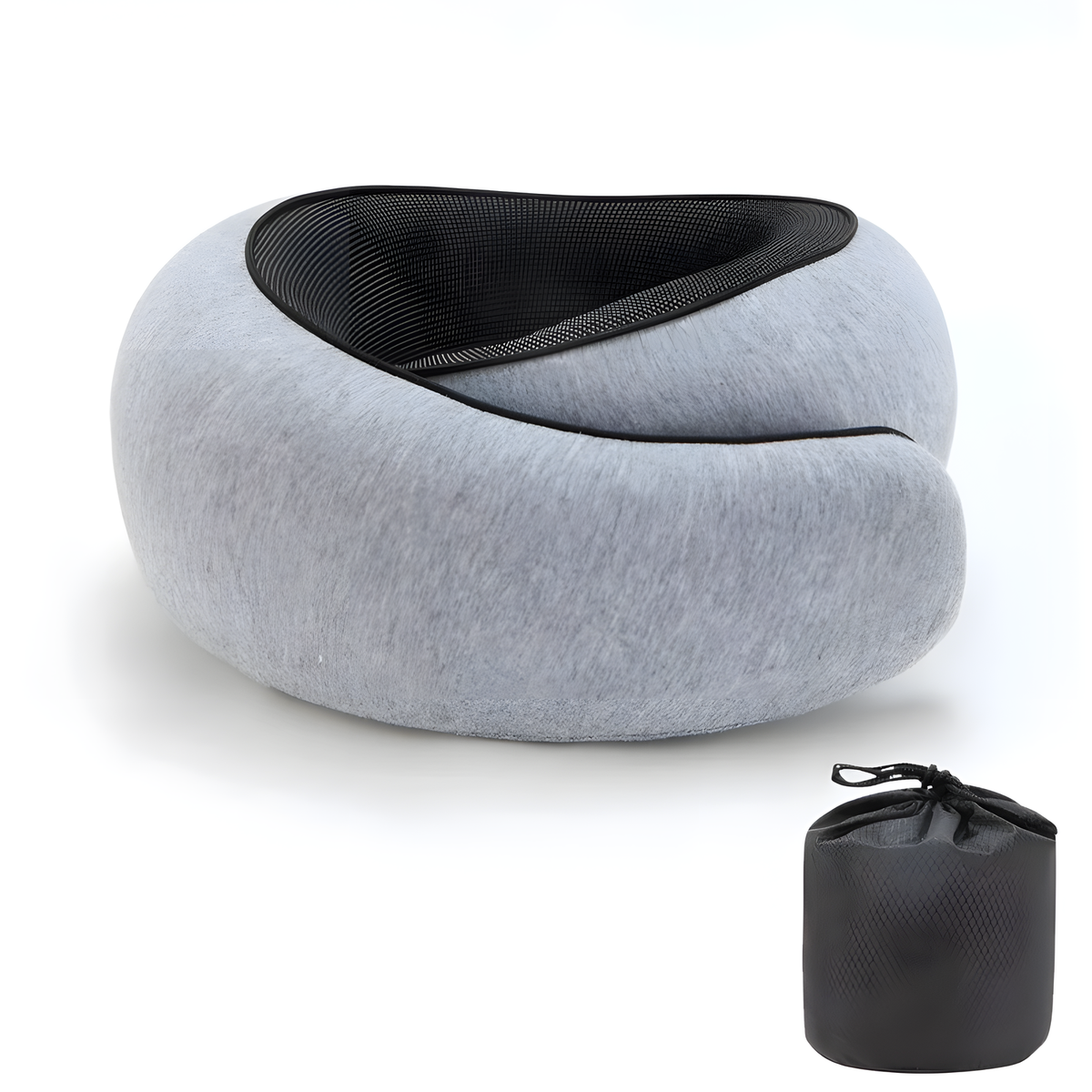 Memory Foam Travel Neck Pillow with Storage Bag
