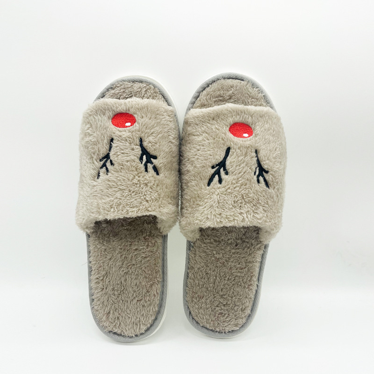 Cozy Pumpkin & Elk Plush Slippers