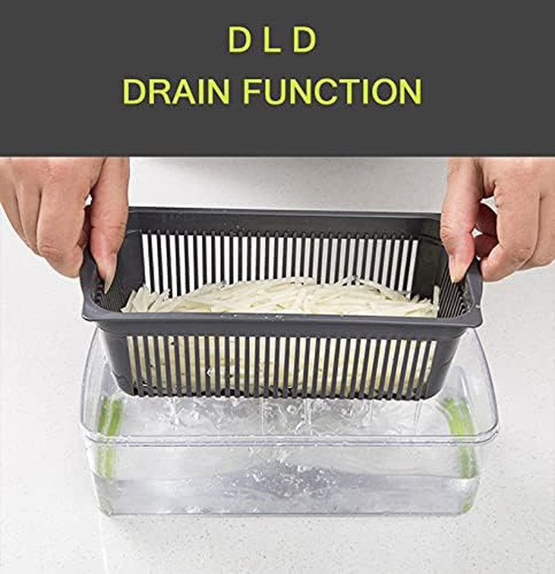 11 in 1 Multi-Function Vegetable and Fruit Chopper Kitchen Multi-Function Diced Vegetable Artifact Potato Shredded Grater Grater Household Potato Chip Sliced Grater
