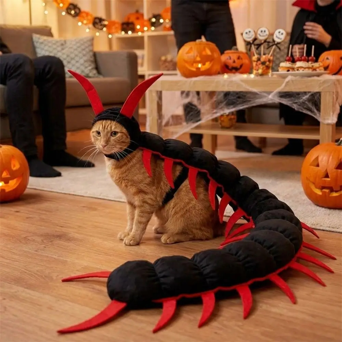 Fluffy Centipede Cat Costume – Halloween