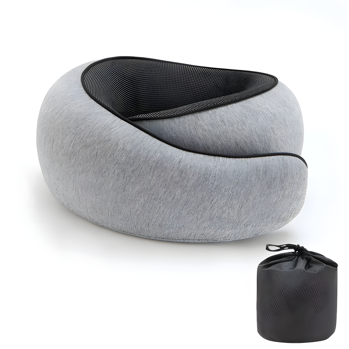 Memory Foam Travel Neck Pillow with Storage Bag