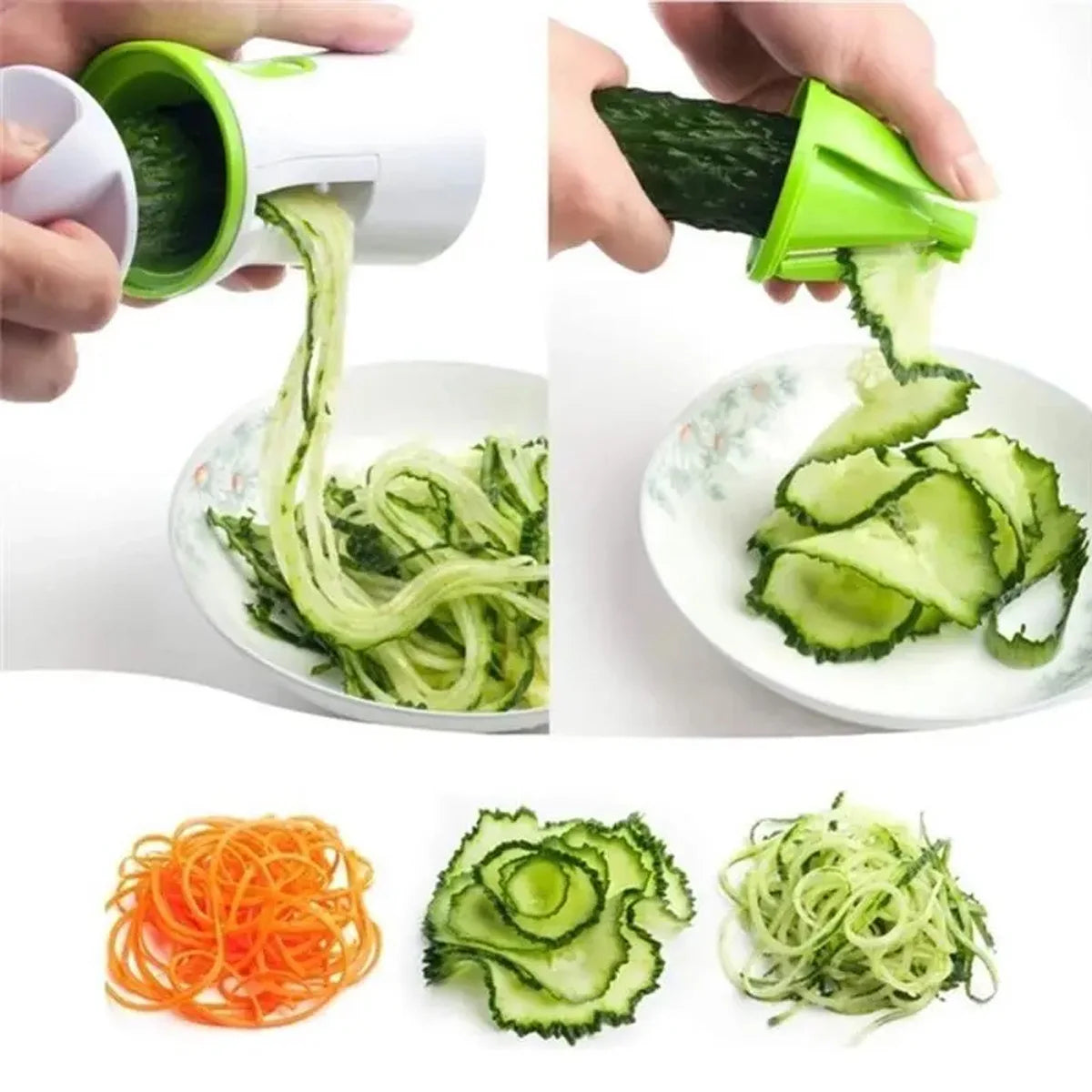 Handheld Vegetable Spiralizer – 3 Blades