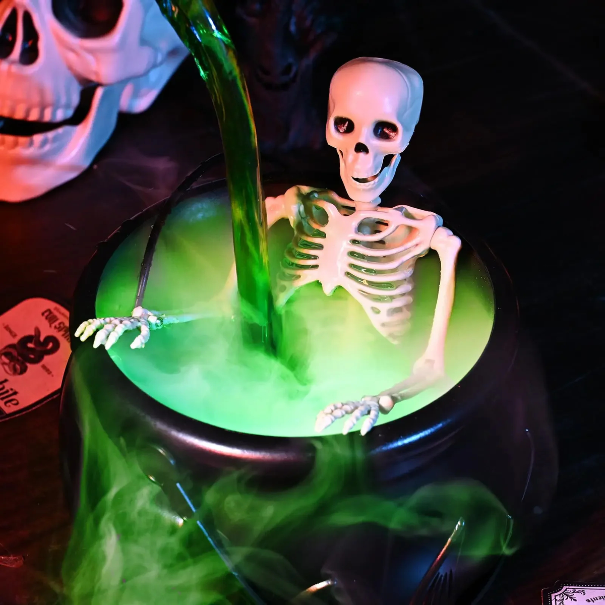 Floating Halloween Cauldron with Glow