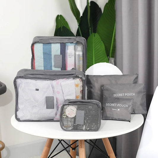 6-Piece Packing Cubes Set – Travel Luggage Organizers