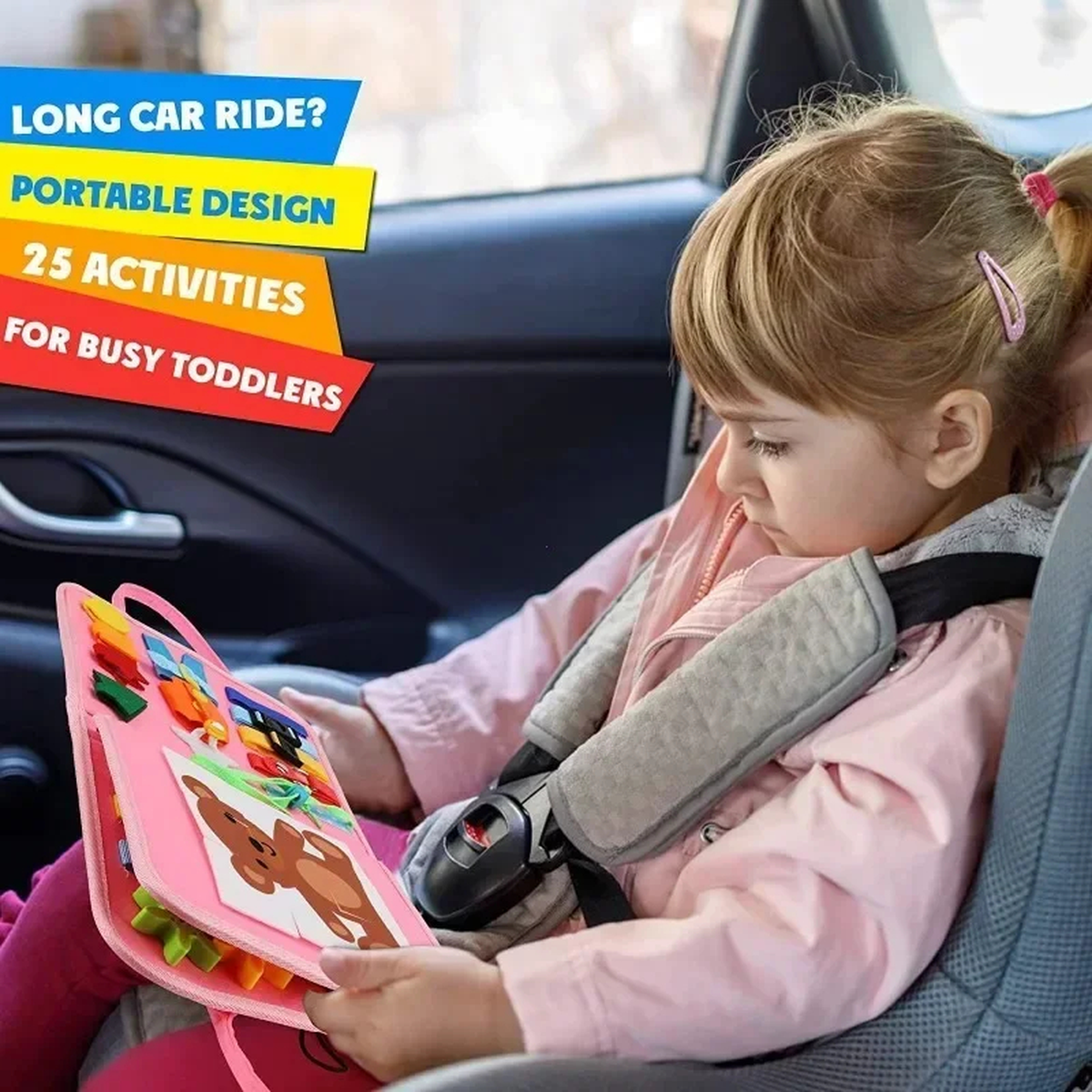 Toddler Travel Busy Board – Screen-Free Activity Book