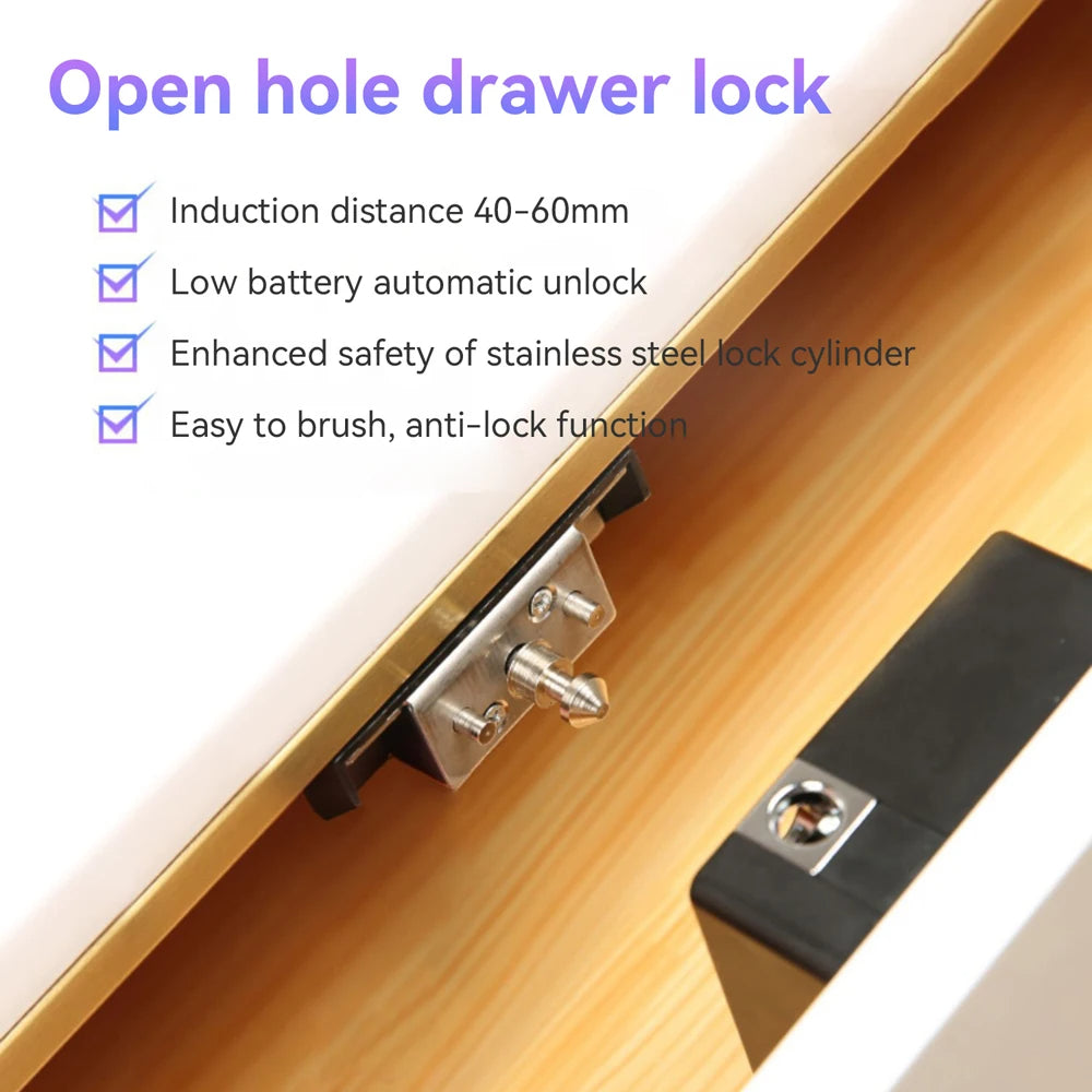 Invisible Smart Drawer & Cabinet Lock – Keyless RFID