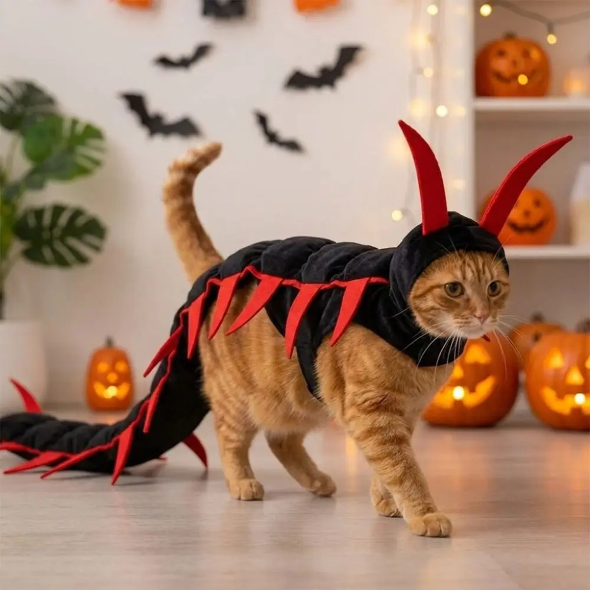 Fluffy Centipede Cat Costume – Halloween