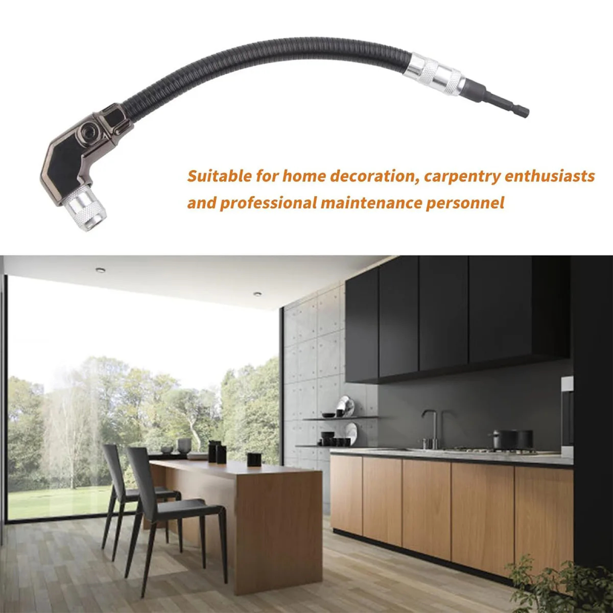 12-Inch Flexible Right-Angle Drill Attachment