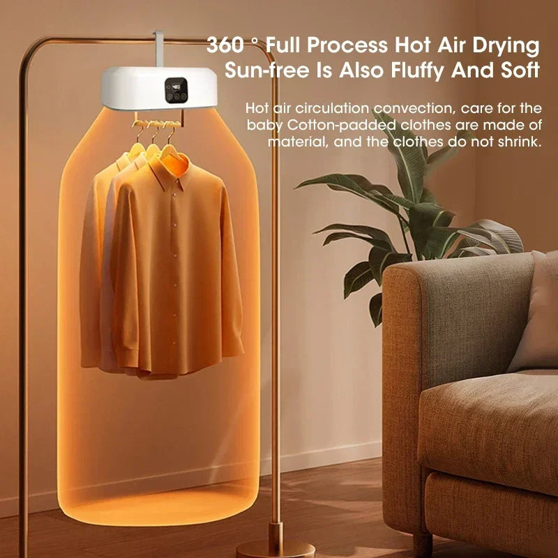 Portable Electric Clothes Dryer – Foldable for Travel & Small Spaces