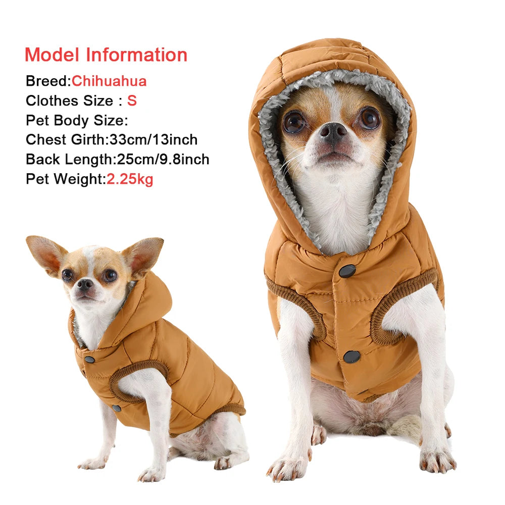 Cozy Hooded Pet Jacket with Leash Ring