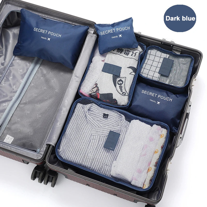 6-Piece Packing Cubes Set – Travel Luggage Organizers