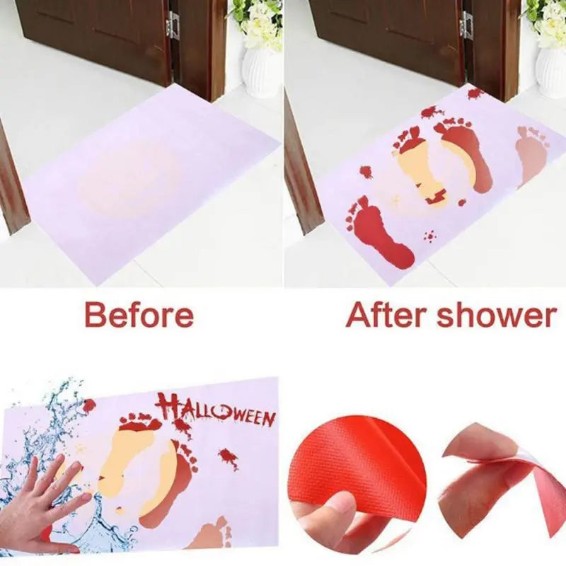 Halloween Blood Bath Mat – Turns Red When Wet