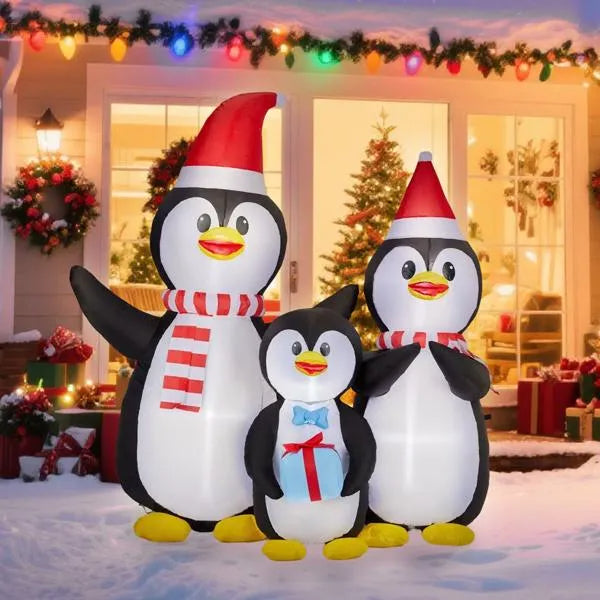 Inflatable penguin family Christmas yard decoration - image 5
