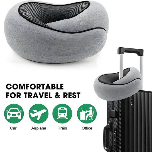 Memory Foam Travel Neck Pillow with Storage Bag