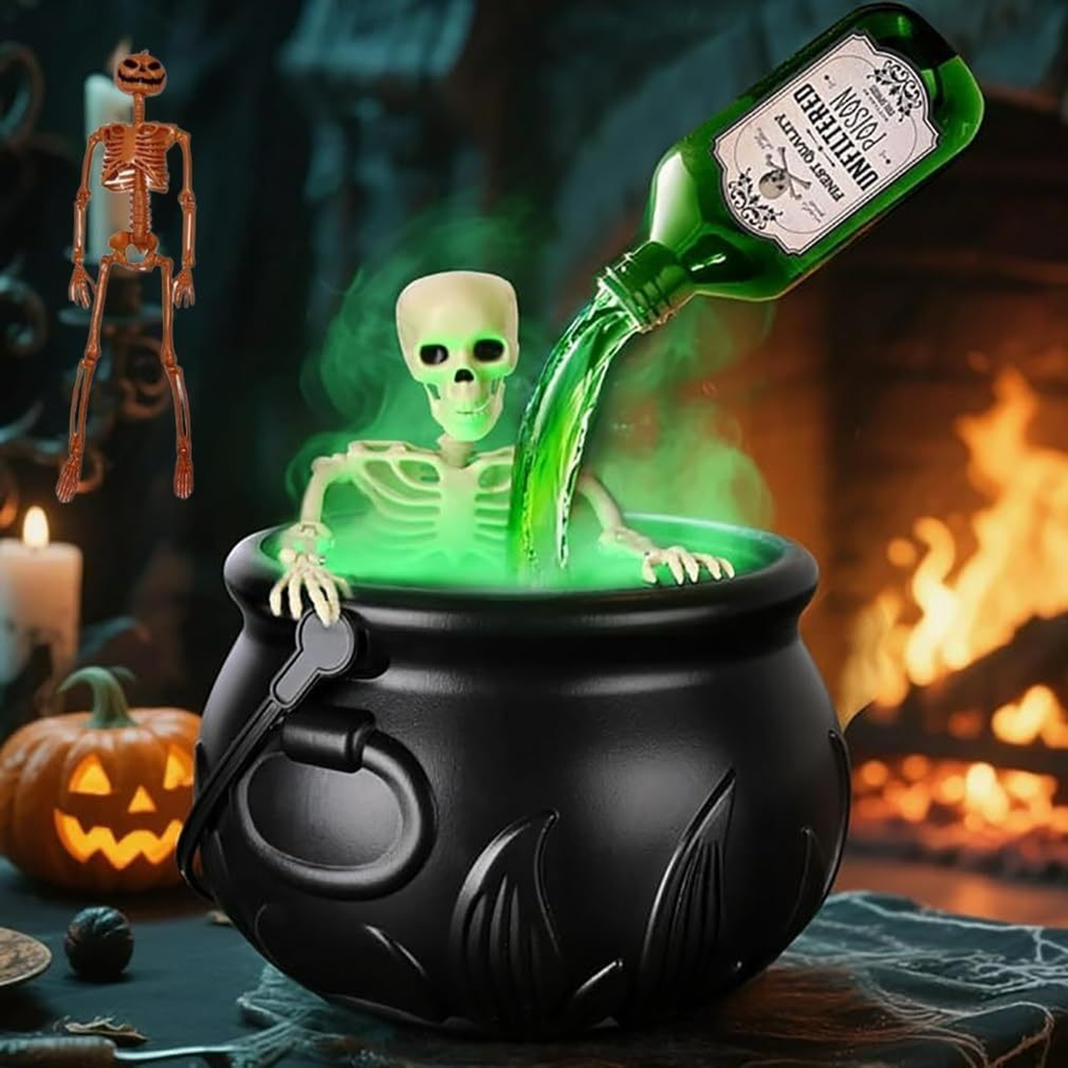 Floating Halloween Cauldron with Glow