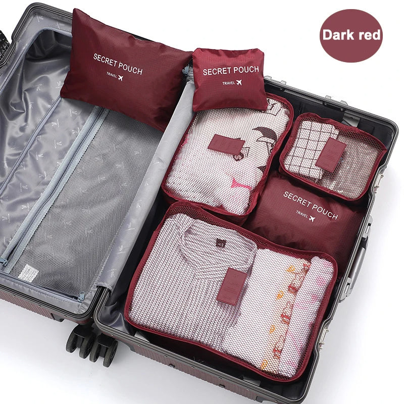 6-Piece Packing Cubes Set – Travel Luggage Organizers