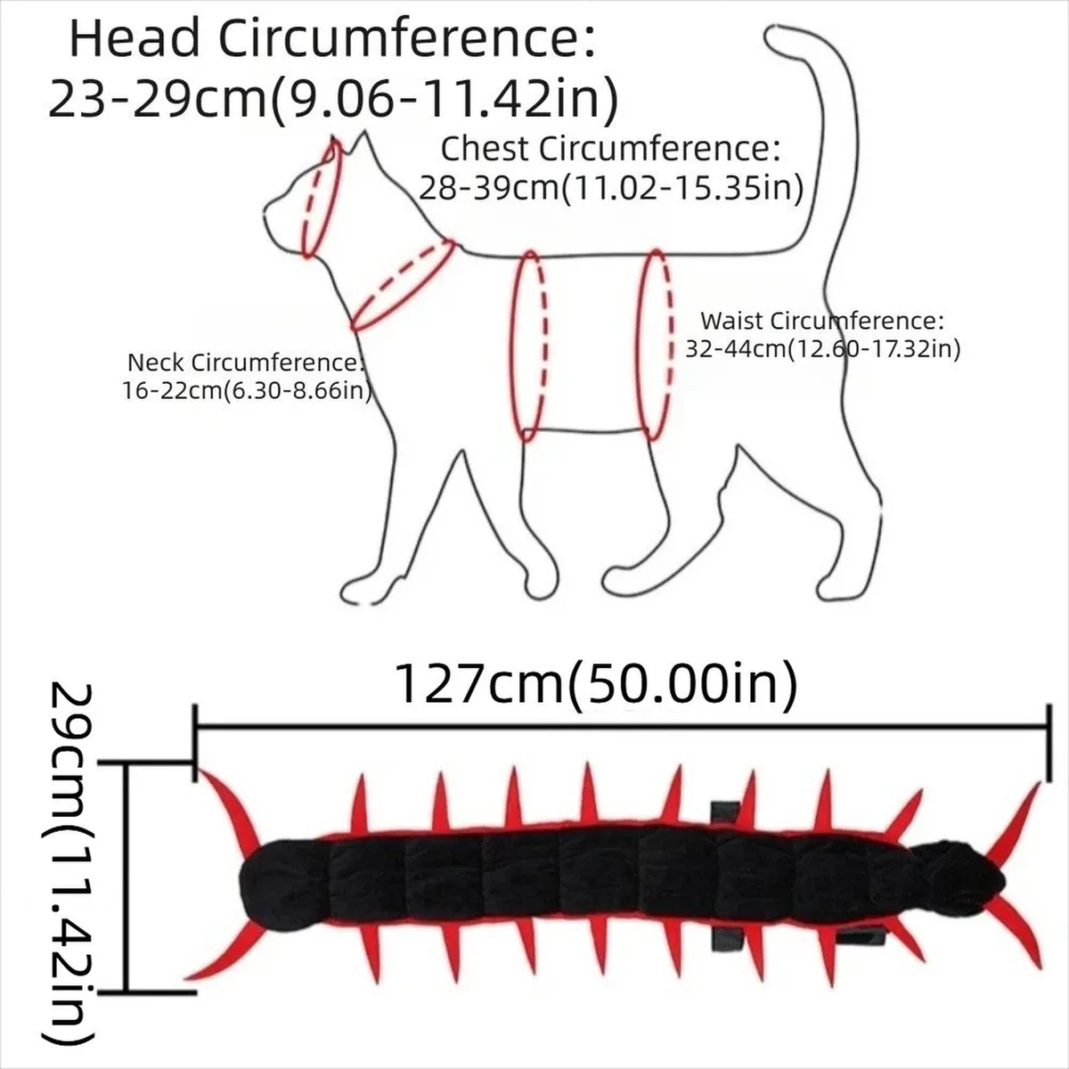 Fluffy Centipede Cat Costume – Halloween