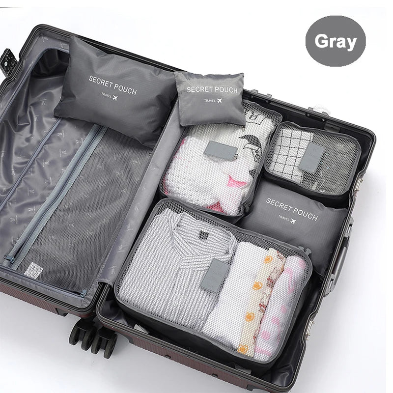 6-Piece Packing Cubes Set – Travel Luggage Organizers