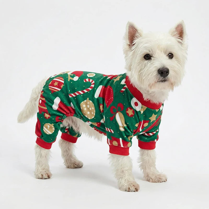 Christmas Stocking Print Dog Pajamas