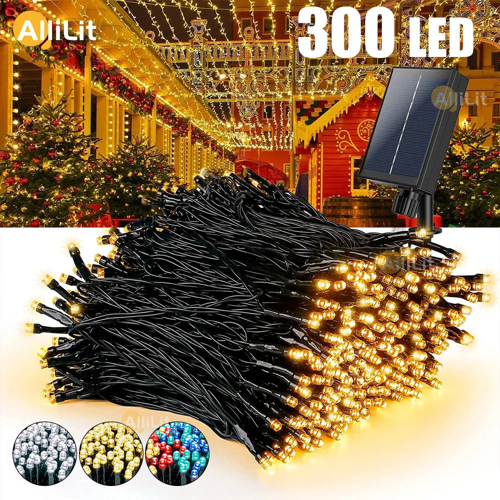 AlliLit Solar String Lights — Color and Length Options
