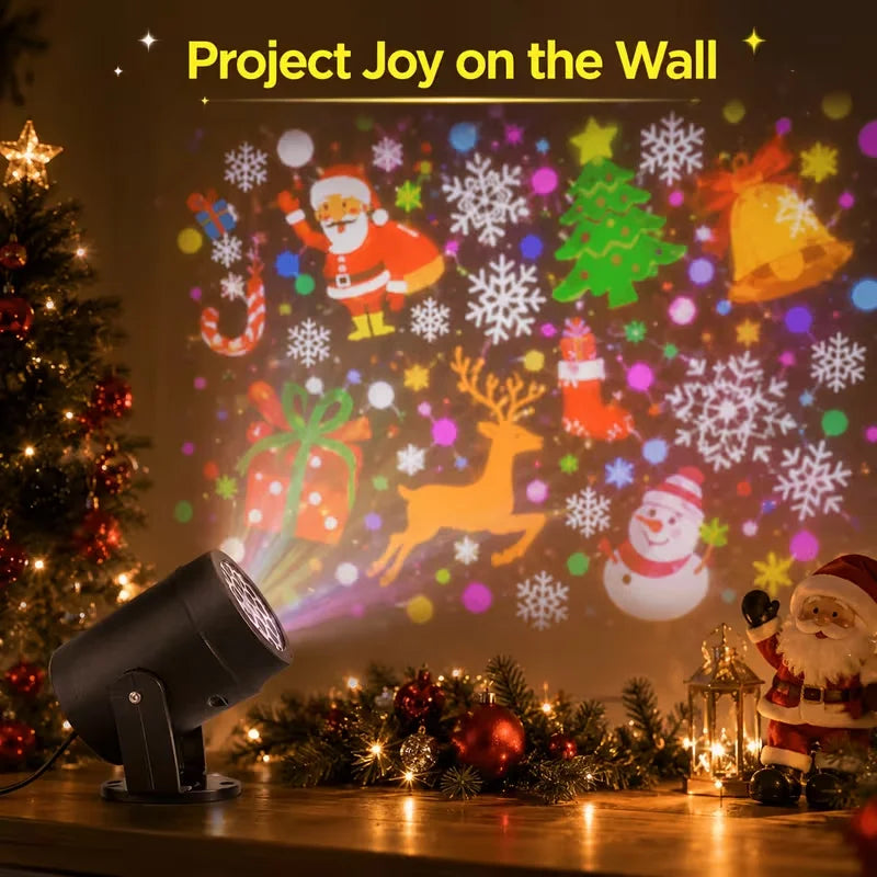 USB-C Holiday Projector — Black Housing, Christmas or Snowflake
