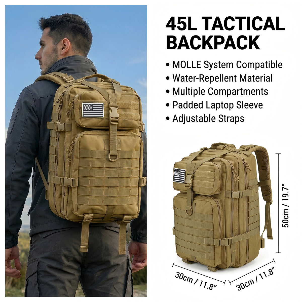 ReFire Gear 45L MOLLE Hiking Backpack