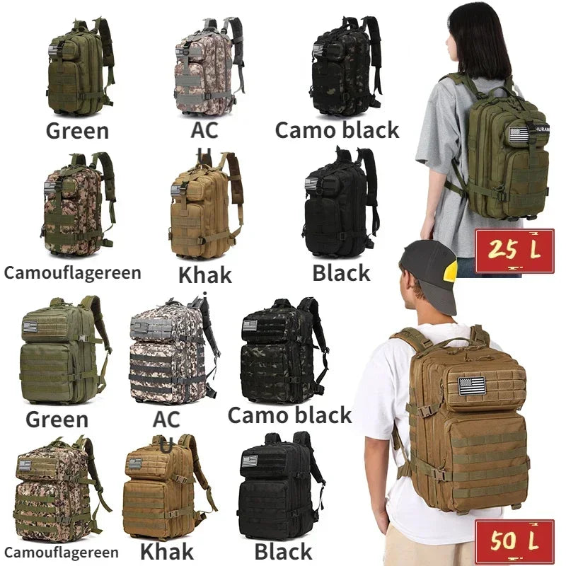 Thuram MOLLE Outdoor Backpack – 25L & 50L Options