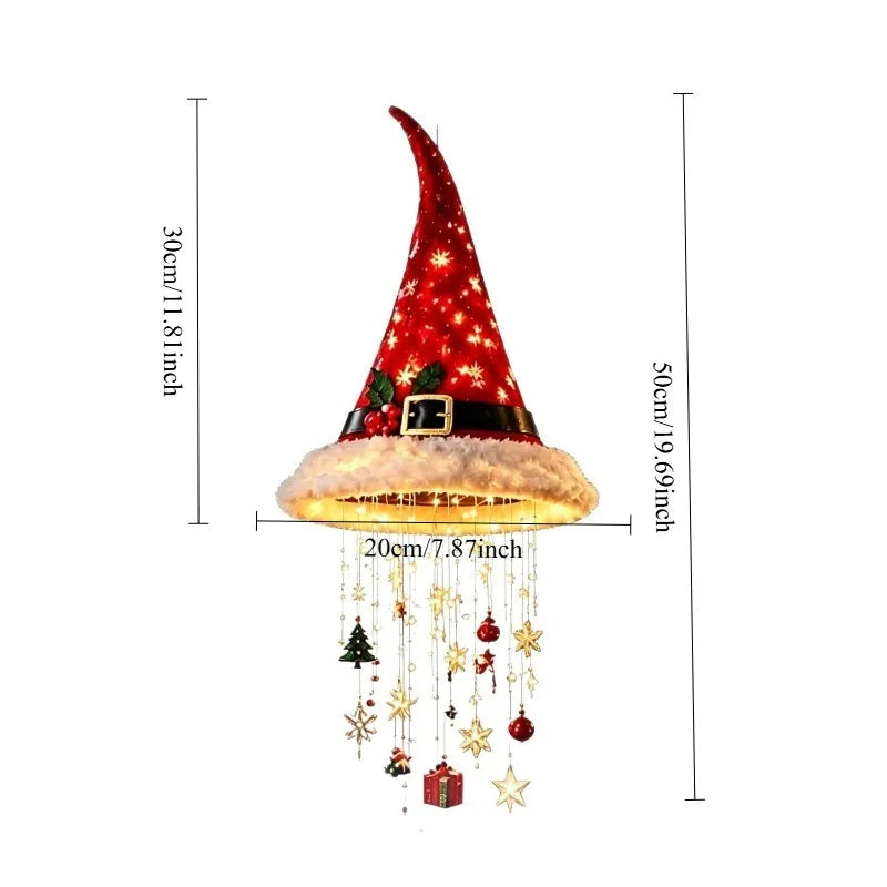 Santa Hat Hanging LED Decoration — Single Piece