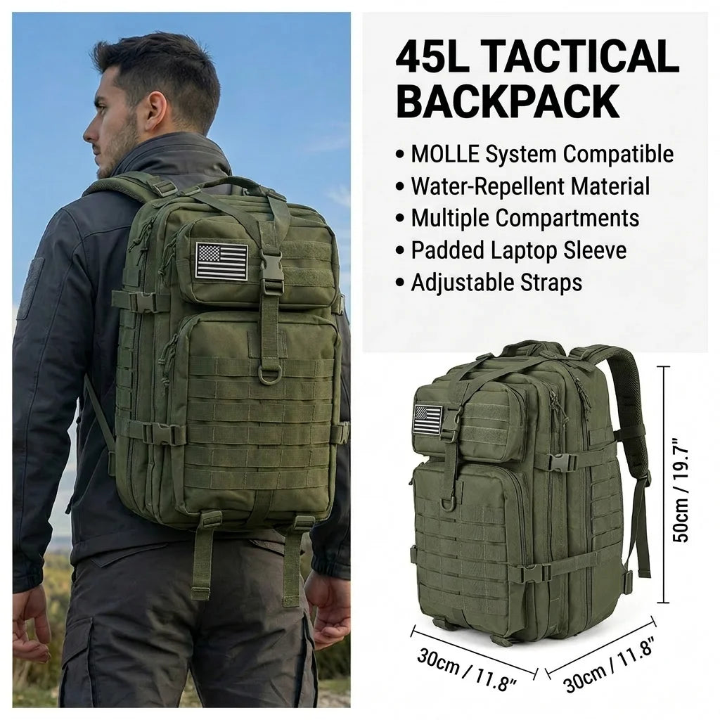 ReFire Gear 45L MOLLE Hiking Backpack