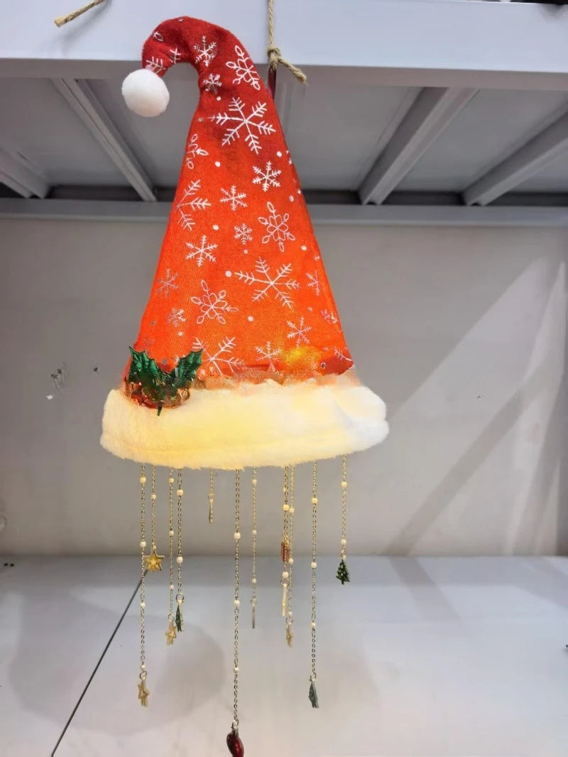 Santa Hat Hanging LED Decoration — Single Piece