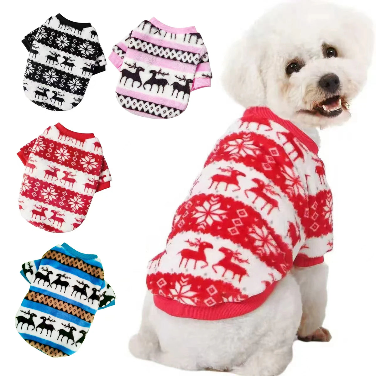 Festive Flannel Dog Pullover