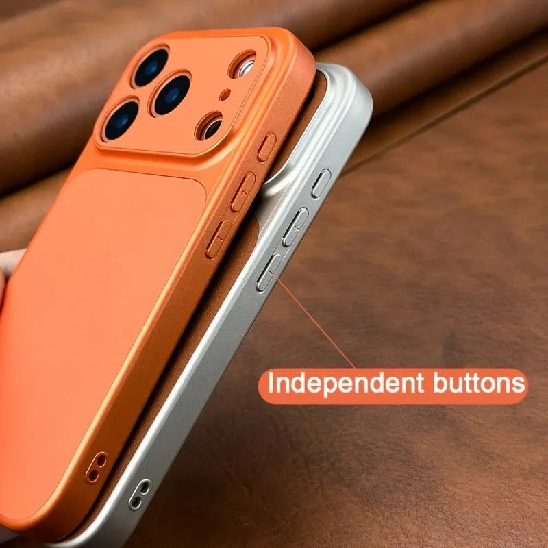 Retro PU Leather-Style iPhone Case – Slim Fit & Camera Surround