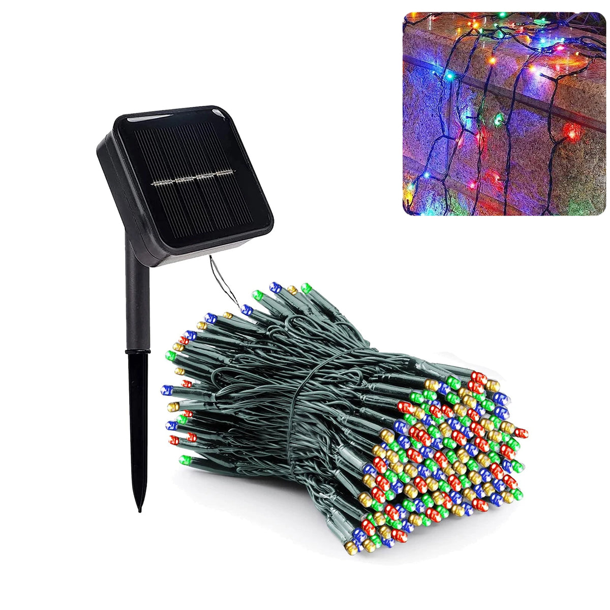 AlliLit Solar String Lights — Color and Length Options