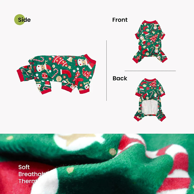 Christmas Stocking Print Dog Pajamas