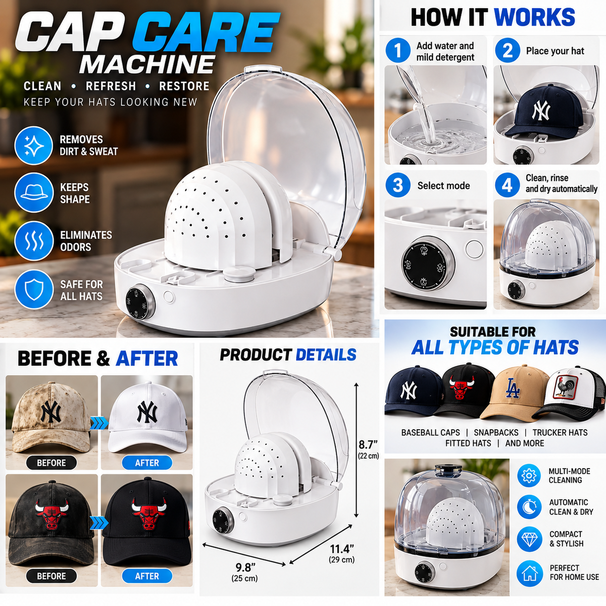 Cap Care Machine features and usage guide